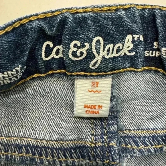 Cat & Jack jeans + Tommy Hilfiger beige moc turtle neck L/S shirt size 2T - Picture 10 of 15